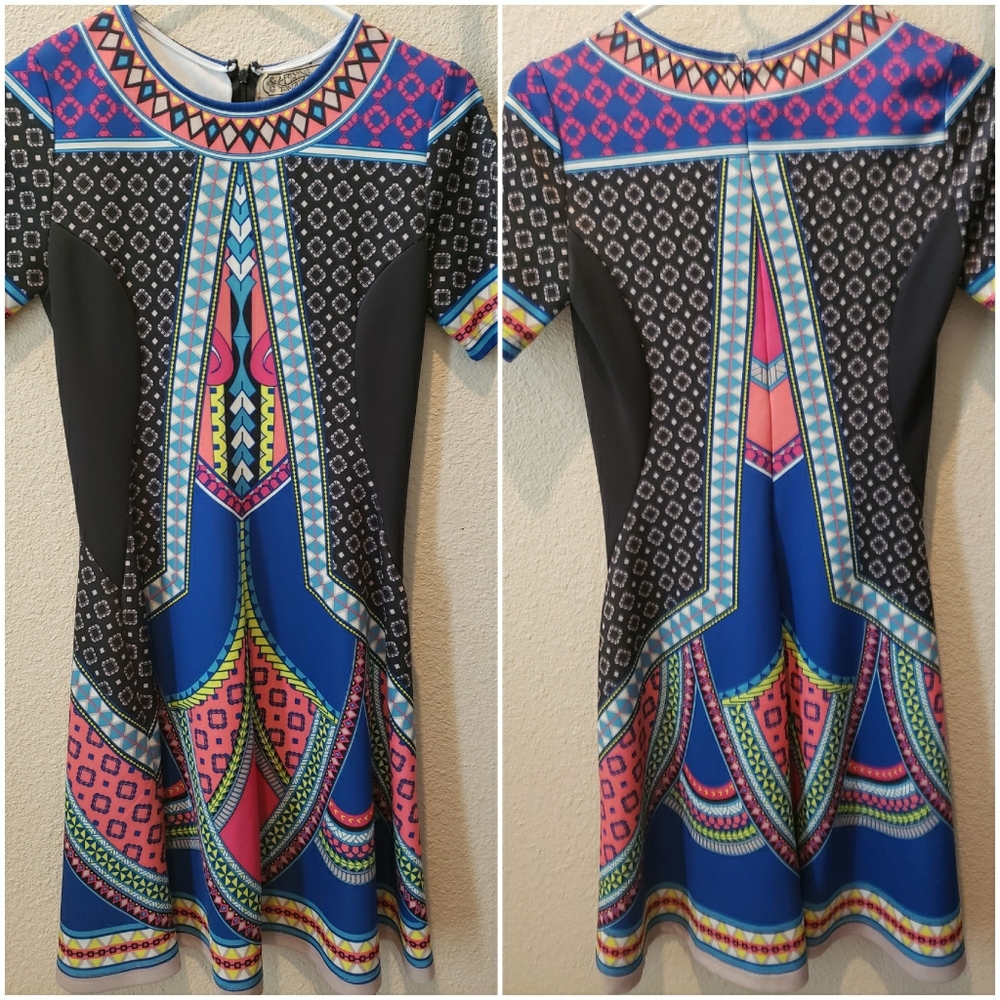 Flying Tomato Geomatric Pattern Dress